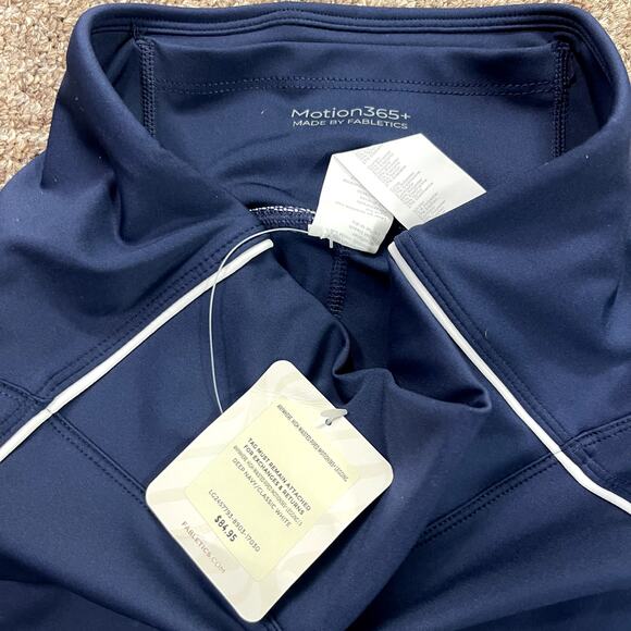 Fabletics Women's Deep Navy Anywhere Motion365+ High-Waisted Piped Leggings - S - Picture 4 of 7